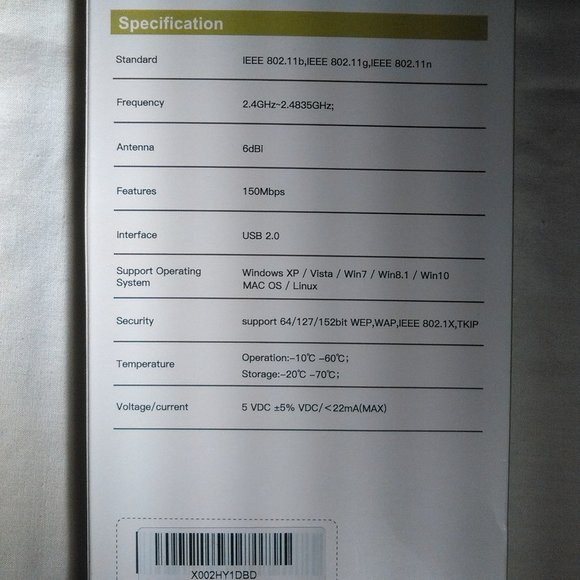 EDUP 150 Mbps Wireless USB Adapter 2.4GHz 802.11n; Model: EP-MS8551-Last ONE - Picture 5 of 8